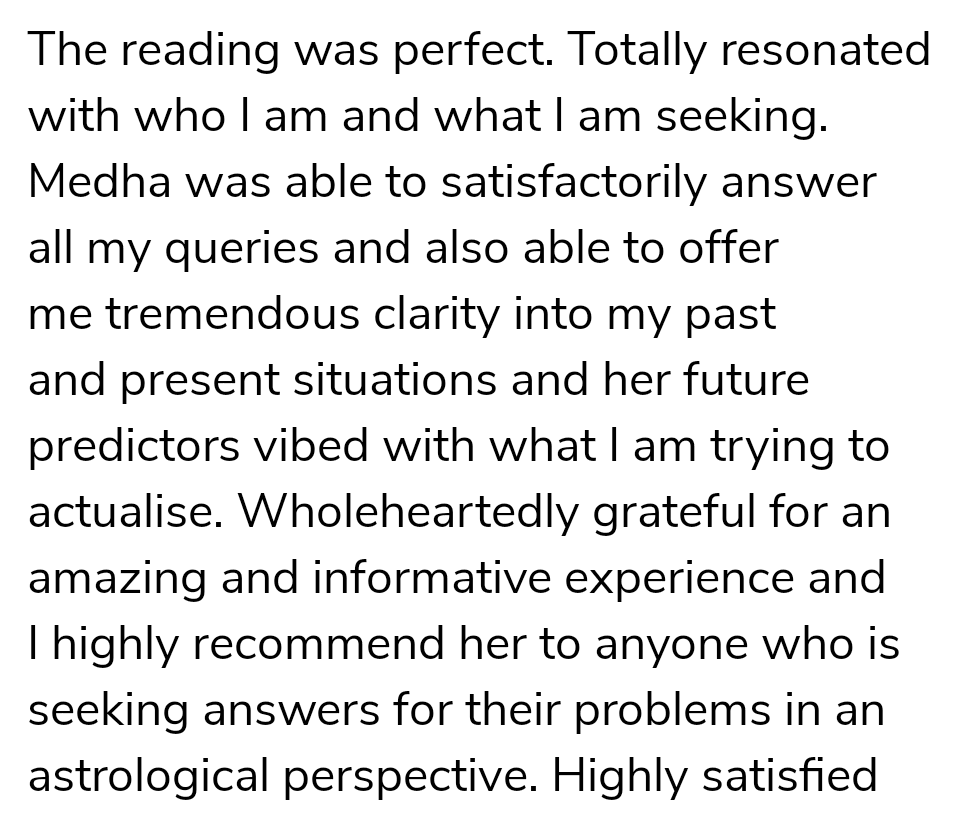 Client testimonial