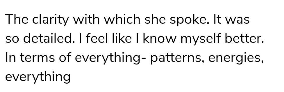 Client testimonial