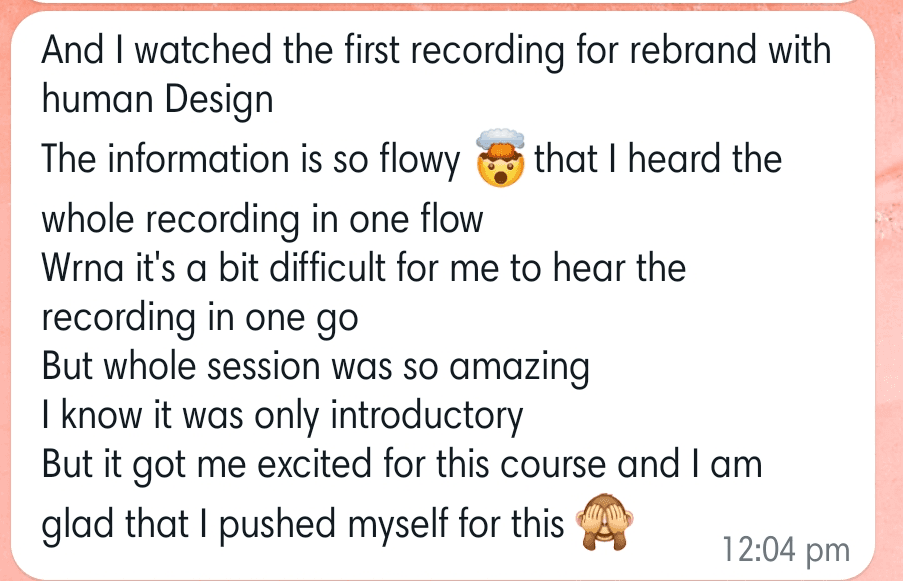 Client testimonial