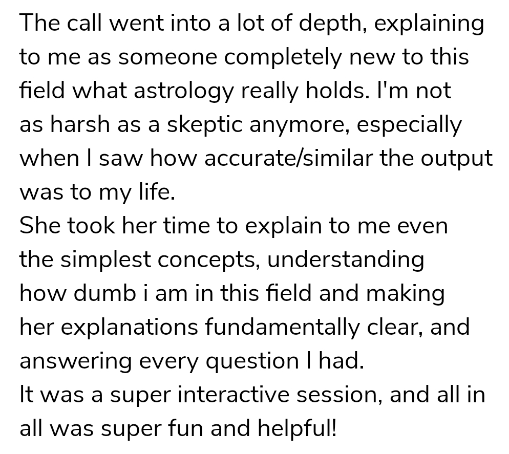 Client testimonial