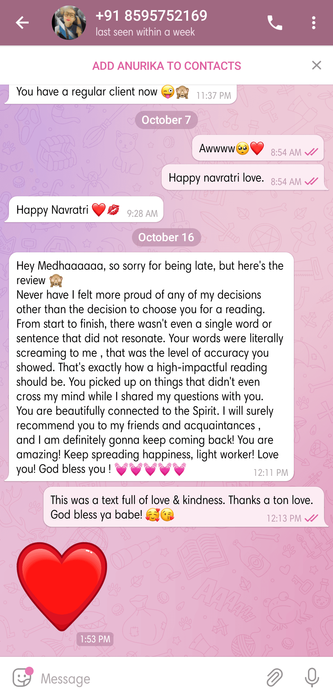 Client testimonial