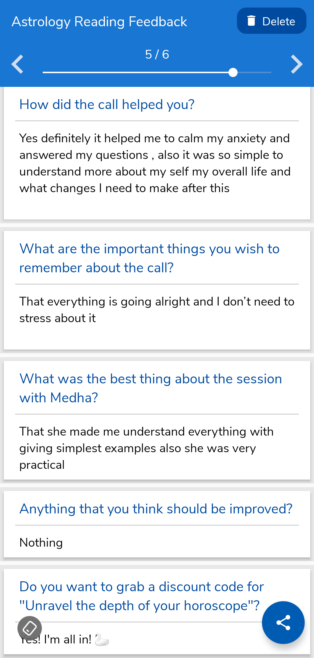 Client testimonial