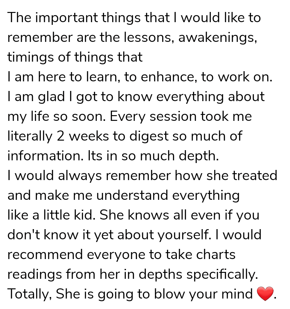 Client testimonial