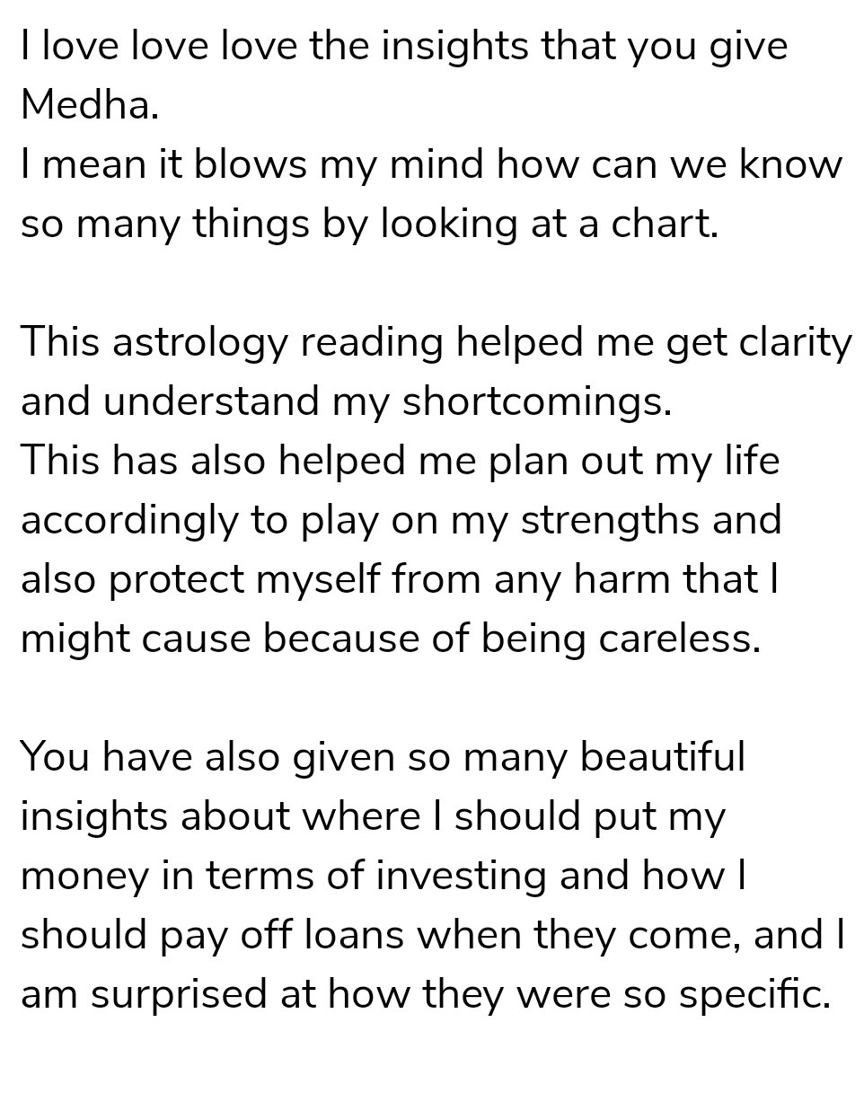 Client testimonial