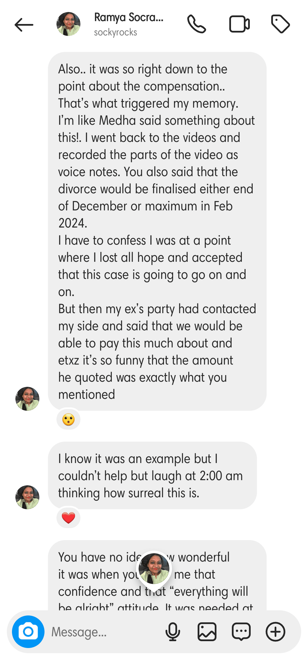 Client testimonial